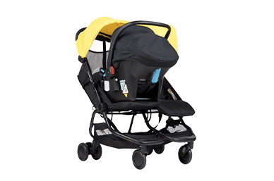 nano duo™ the Perfect Urban Double Pram for the City | Mountain Buggy®